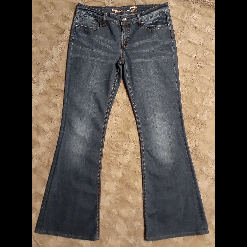 Seven7 Dark Wash Flare Jeans